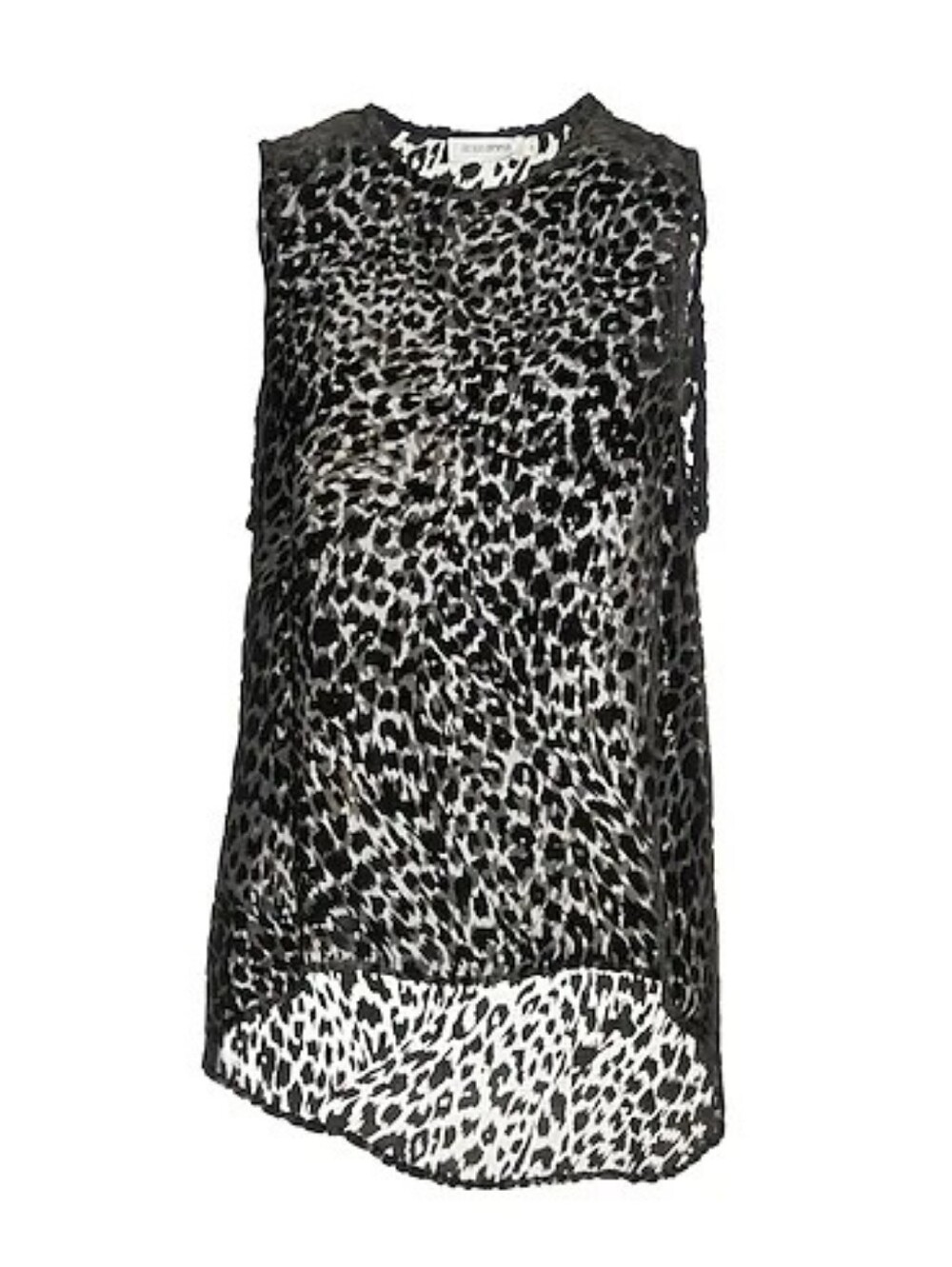 ROSEanna Silk Blend Burnout Velvet Leopard Top